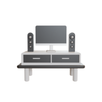 3d Illustration Object icon tv table png