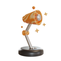 lâmpada de mesa de ícone de objeto de ilustração 3D png