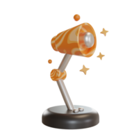 Lámpara de escritorio de icono de objeto de ilustración 3d png
