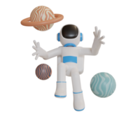 3D Illustration object character astronaut png