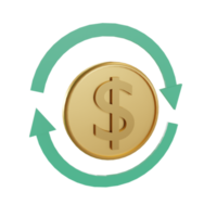 3d Illustration Object icon coin money Can be used for web, app, info graphic, etc png