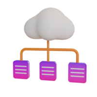 3D-Illustrationsobjekt-Icon-Server kann für Web, App, Infografik usw. verwendet werden png