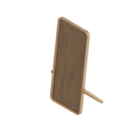 espejo de madera del icono del objeto de la ilustración 3d png