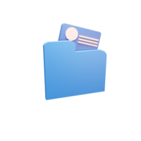 3d Illustration icon folder can be used app, web, info graphic ,etc png