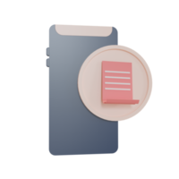 3D-Illustration Objektsymbol Handy-Messenger png