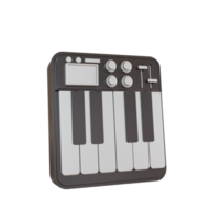 3D illustration objekt ikon piano elektrisk png