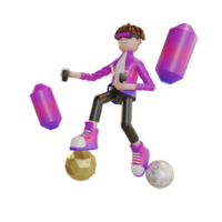 3D Illustration Object Character Metaverse png