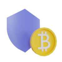 3D-Illustration Objektsymbol Bitcoin png