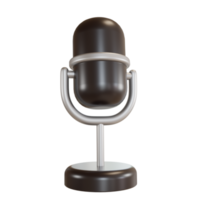 3D-Illustration Objektsymbol Mikrofon png