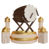 Le podium du ramadan de l'objet d'illustration 3d peut être utilisé pour le web, l'application, le graphique d'informations, etc. png