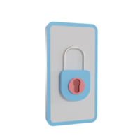 3d Illustration Object icon smart phone security Can be used for web, app, info graphic, etc png