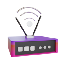 3d ilustração objeto ícone modem wifi pode ser usado para web, app, info gráfico, etc png