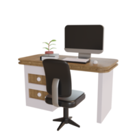 3d Illustration Object icon computer stand office works png