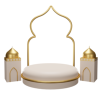 Le podium du ramadan de l'objet d'illustration 3d peut être utilisé pour le web, l'application, le graphique d'informations, etc. png