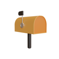 Buzón de correo de icono de objeto de ilustración 3d png