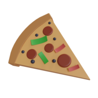 Pizza de ícone de objeto de ilustração 3D pode ser usada para web, aplicativo, gráfico de informações, etc. png