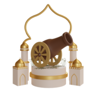 3D-illustratieobject ramadan-podium kan worden gebruikt voor web, app, info-afbeelding, enz png