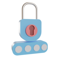 3d Illustration Object icon security password Can be used for web, app, info graphic, etc png