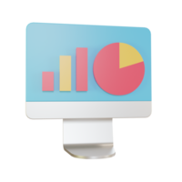 3d Illustration Object icon stock chart analysis png