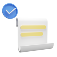 3d Illustration Object icon receipt Can be used for web, app, info graphic, etc png