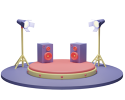 3D-Illustrationsobjekt Podium kann für Web, App, Infografik usw. verwendet werden png