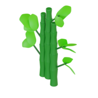 ícone de objeto de ilustração 3D bambu png