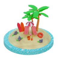 3d ilustración objeto verano png