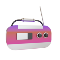 La radio de icono de objeto de ilustración 3d se puede utilizar para web, aplicación, gráfico de información, etc. png