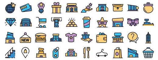 Mall icons vector flat