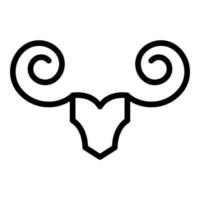 Head wildebeest icon, outline style vector