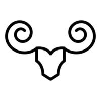 Head wildebeest icon, outline style vector