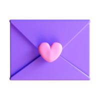 Incoming e-mail notify. Online mail concept, unread mail notification, newsletter new message alert. 3d rendering illustration png