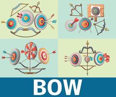 Bow pattern seamless, cartoon style vector