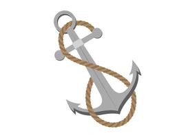 Vector illustration of anchor isolated on white background