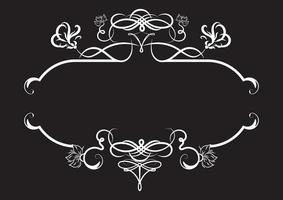 White Wedding Decorative Element isolated on black background vector