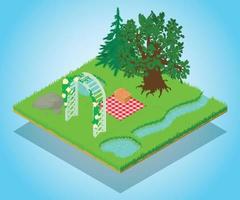 Romance concept banner, isometric style vector