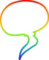 rainbow gradient line drawing cartoon speech bubble vector