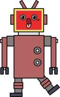 lindo robot de dibujos animados vector