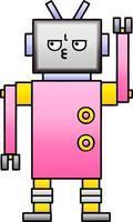 gradient shaded cartoon robot vector
