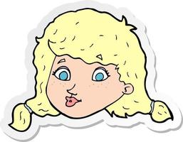 sticker of a face vector