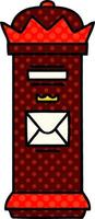 comic book style cartoon post box vector