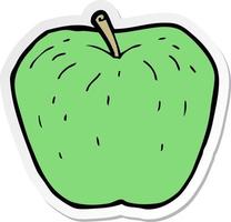 sticker of a cartoon apple vector