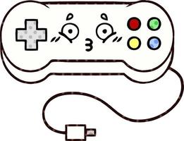 comic book style cartoon game controller vector