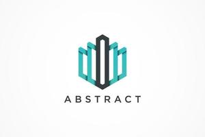 abstract hexagonal logo vector