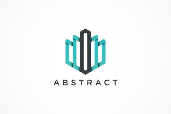 abstract hexagonal logo