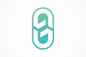 Potrait Pill capsules logo vector, drugstore logo vector