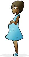 cartoon pregnant woman vector