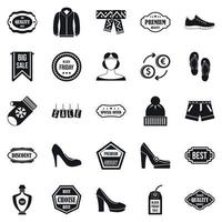 Sales icons set, simple style vector