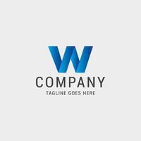 W Letter Typography Logo Design Concept vector