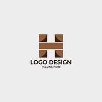 concepto de diseño de logotipo de tipografía de letra h vector